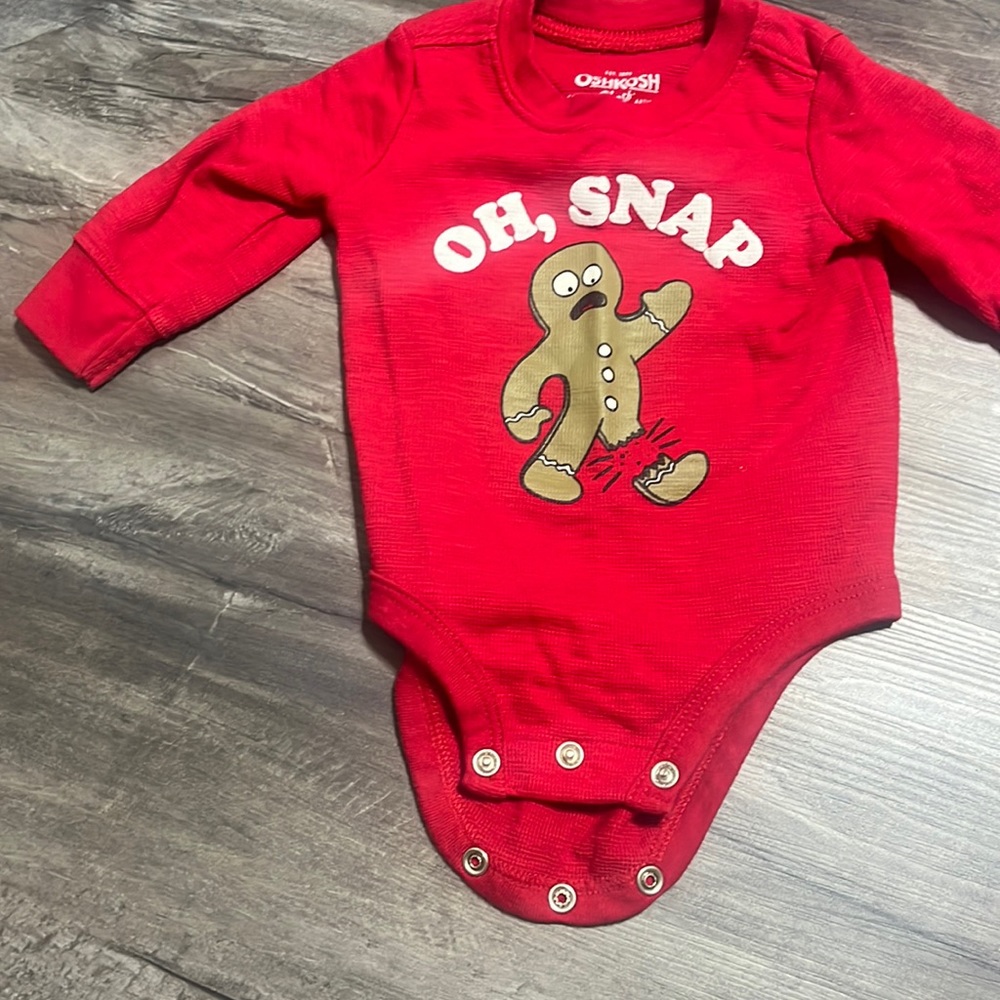 Oshkosh “oh snap” onesie